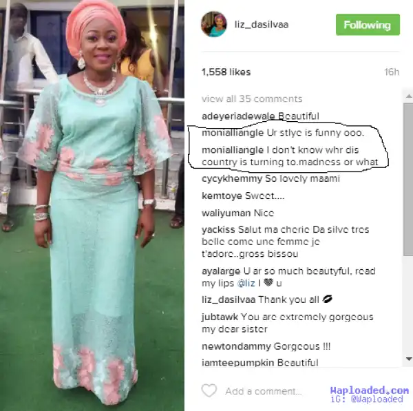 Actress Liz Da-silva claps back at IG troll